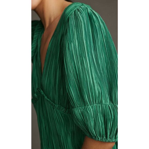 Anthropologie Green Midi Dress - Picture 2 of 11